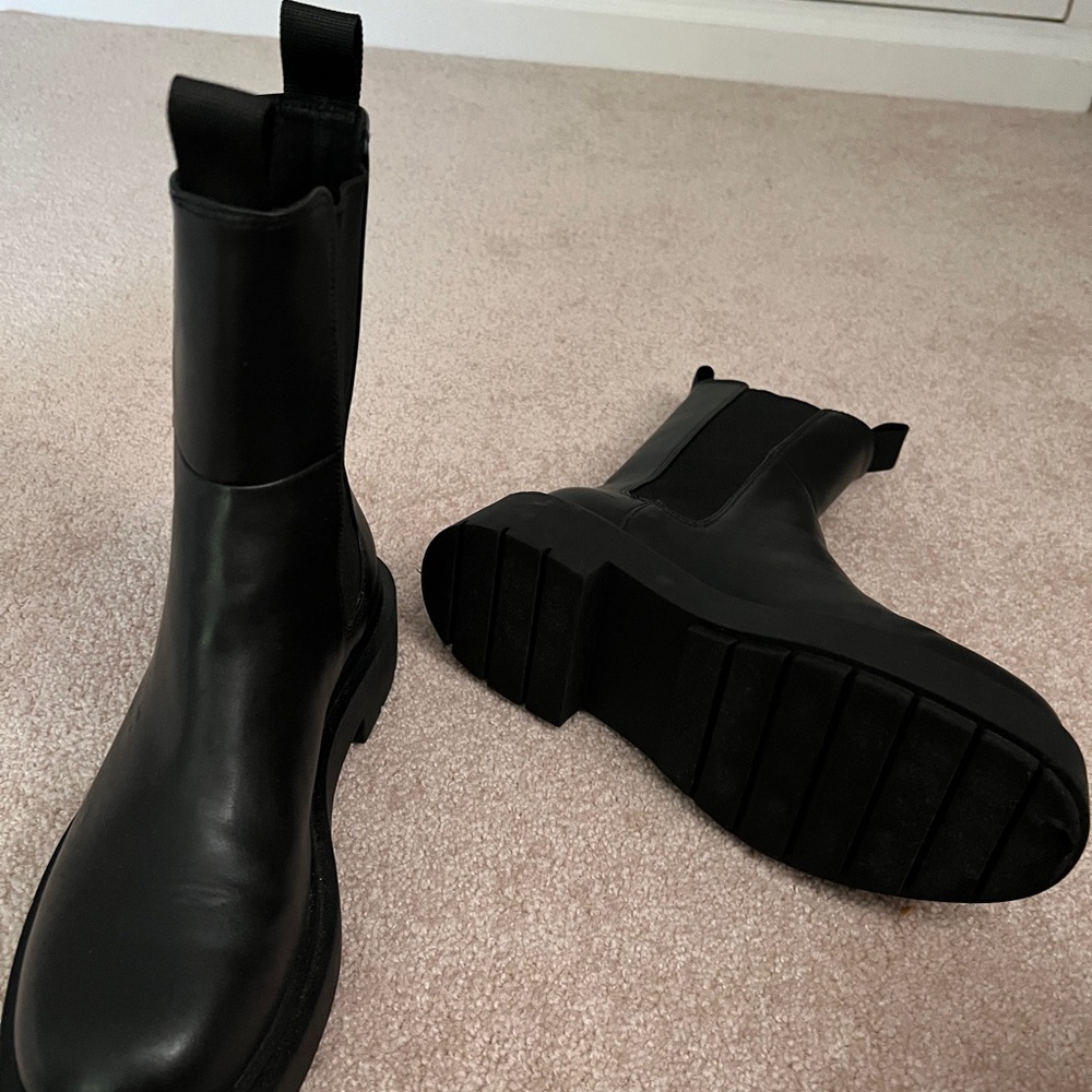 H&M Black Combat & Moto Boots - Picture 4 of 5